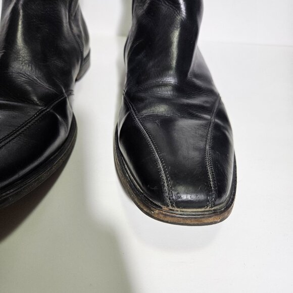 Hugo Boss Black Leather Side Zip Ankle Boots main image 5
